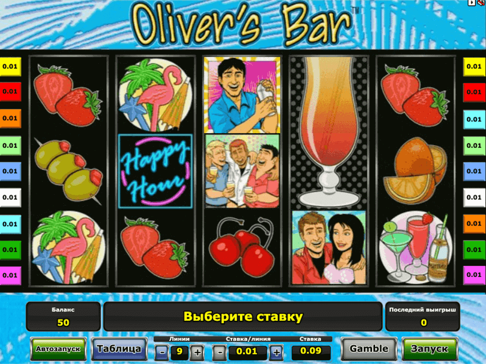 Основная информация о слоте Oliver's Bar